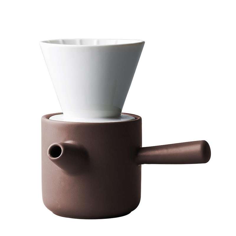 Household Coffee Pot Drip Filter Ceramic Coffee Filter Cup Set Green