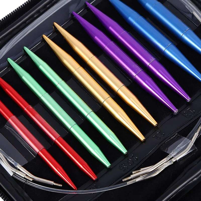 1 Set Of 13 Sizes Of Knitting Needles, Interchangeable, 2.75 Mm-10 Mm