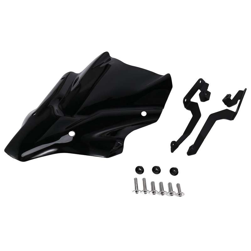 Motorcycle Windshield Windscreen Wind Deflector (black)