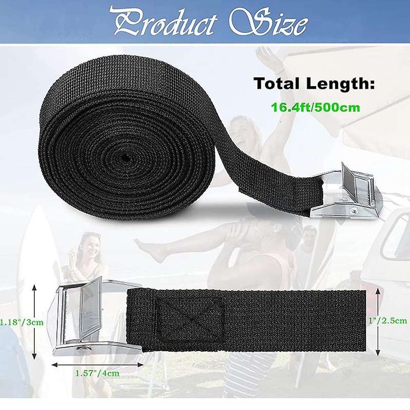 12pcs Lashing Straps 16ft, with Buckles 250lbs for Cargo, Luggage