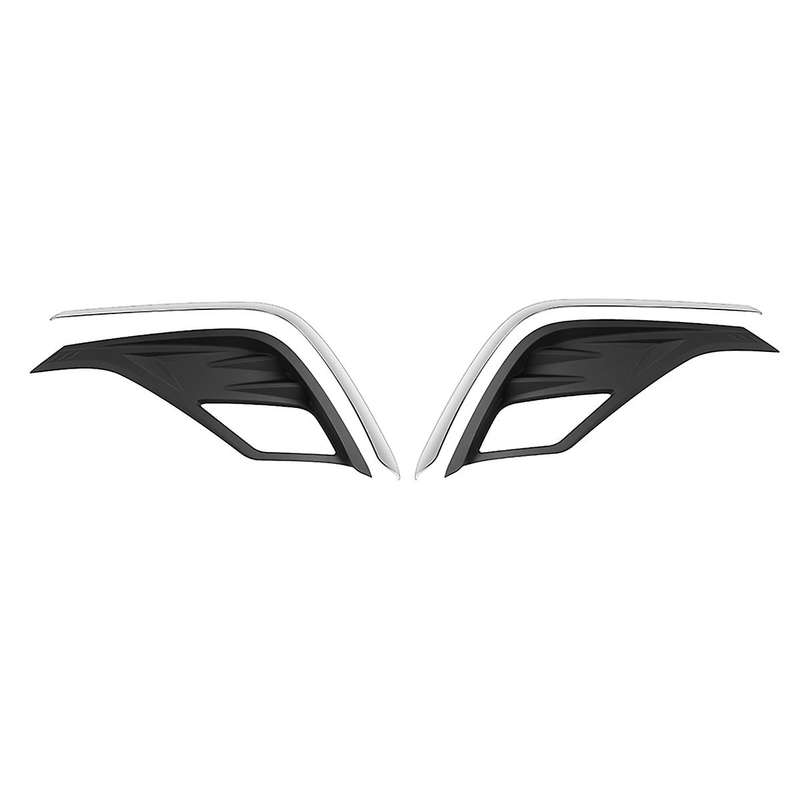 Eyelid Eyebrow Cover Trim Molding Bezel Garnish Matte Black Rhd