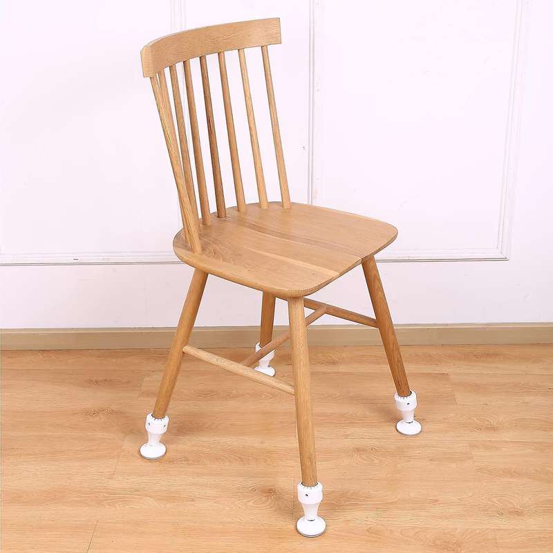 Rotatable Furniture Riser Base, Fit Chair Table Desk Sofa Feet White