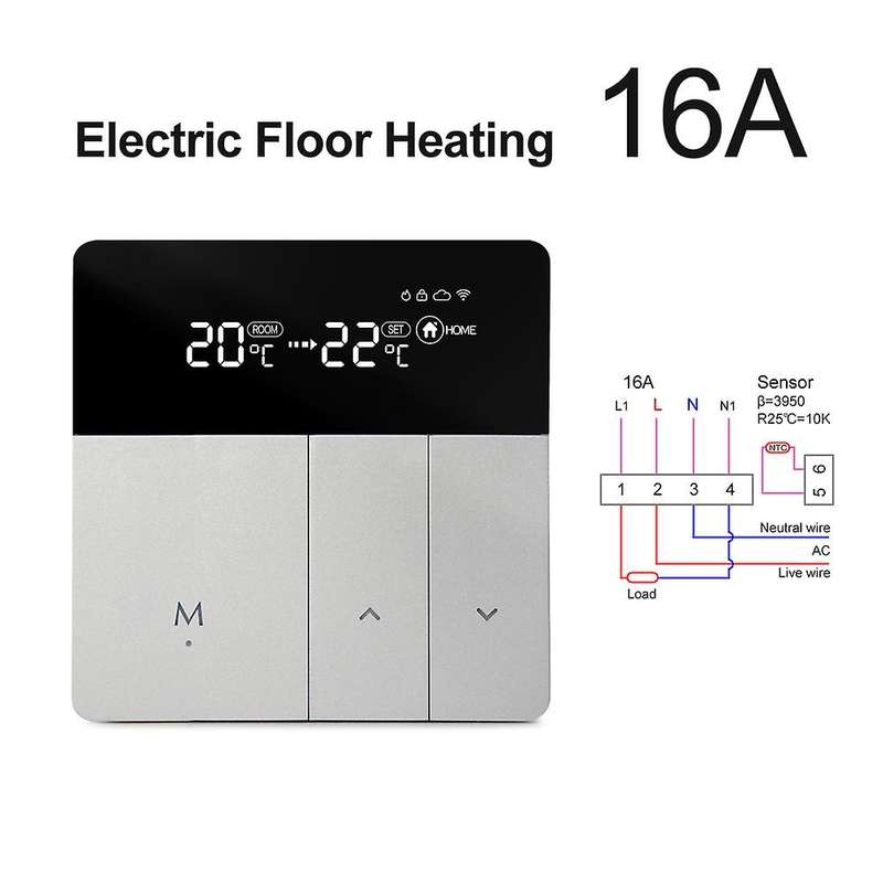 Wifi Thermostat Temperature Controller Smart Home 16a Electric Heater