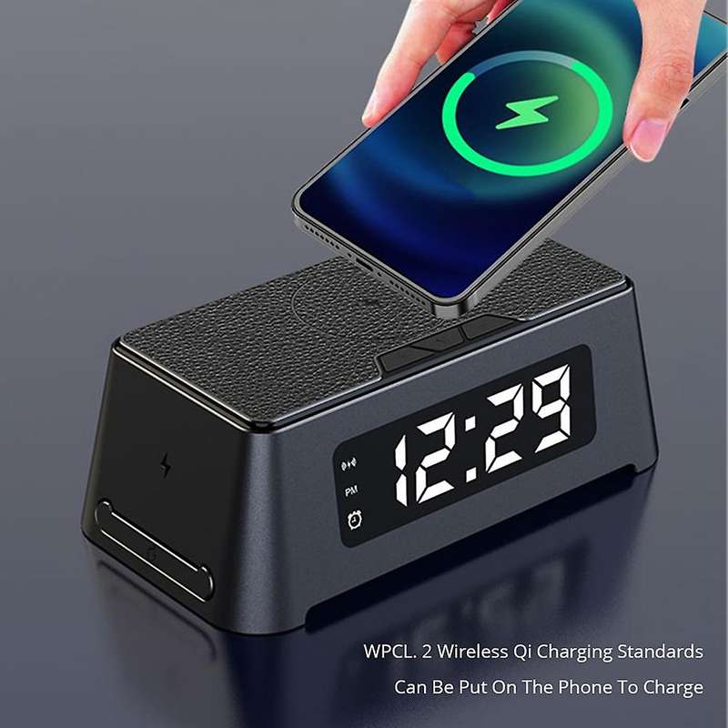 15w Qi Alarm Clock Wireless Charger Pad for Apple Watch 6 5 4