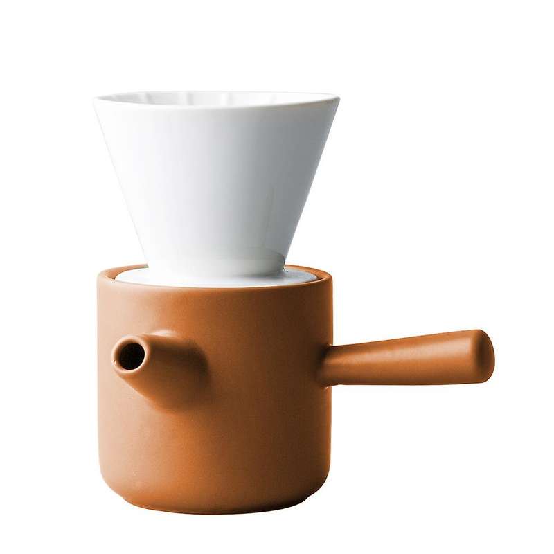 Household Coffee Pot Drip Filter Ceramic Coffee Filter Cup Set Amber