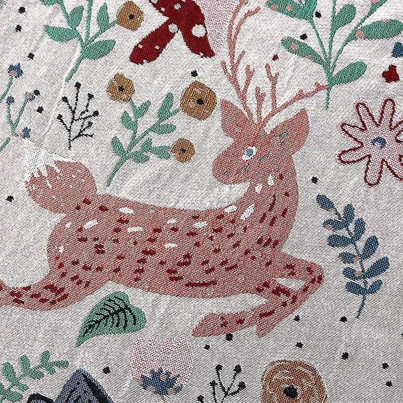 Fawn Forest Tapestry Blanket Design Sofa Cover for Home Bedroom Decor