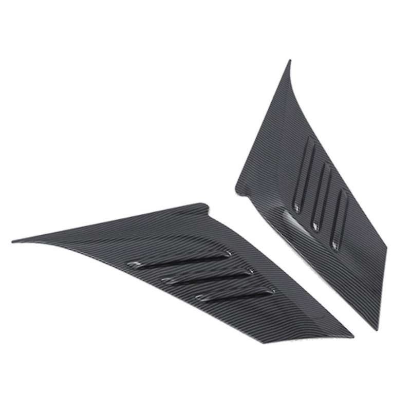 Carbon Fiber Car Rear Window Triangle Panel Cover Sticker Decoration