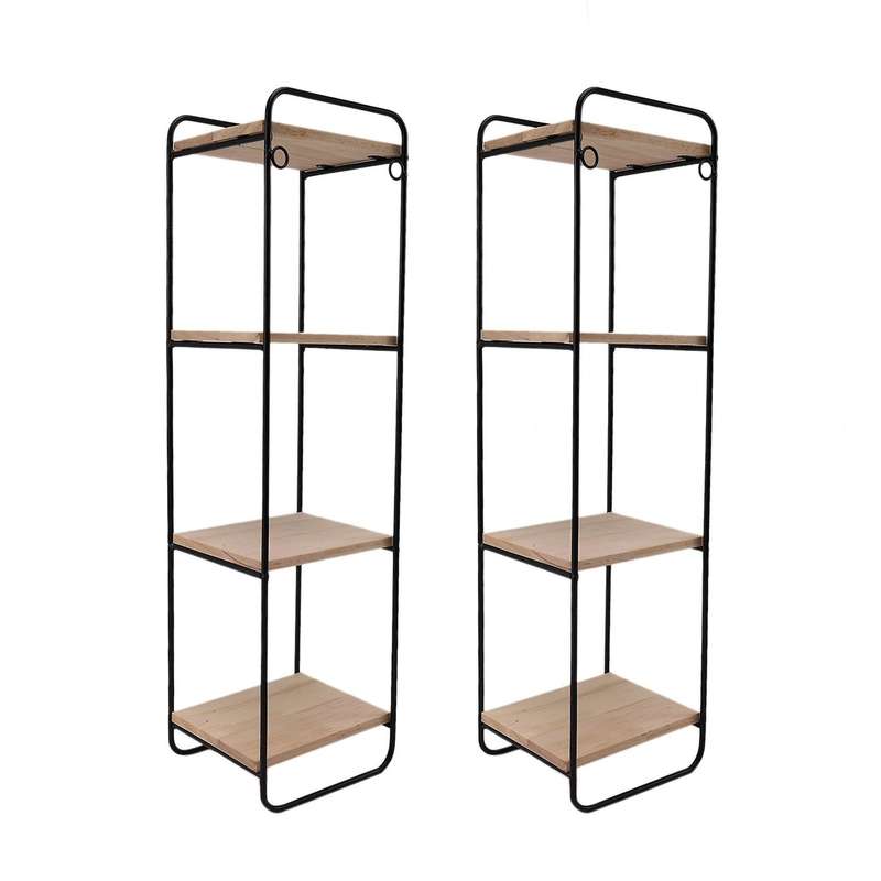 Nordic Style Wall Pendant Decorative Iron Shelf Decorative-black-b