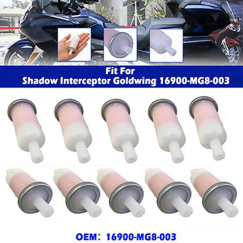 10pcs 3/8inch 10mm Motorcycle Fuel Filter for Kawasaki Honda Cbr600