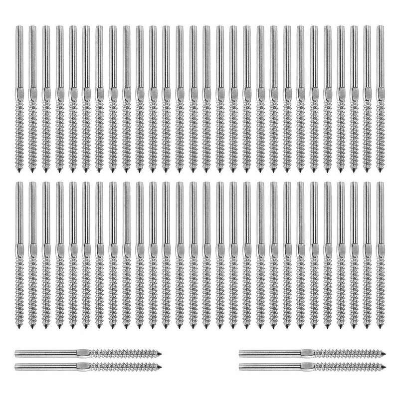 30 Pairs Left&right Hand Thread Lag Screws for 1/8 Inch Cable