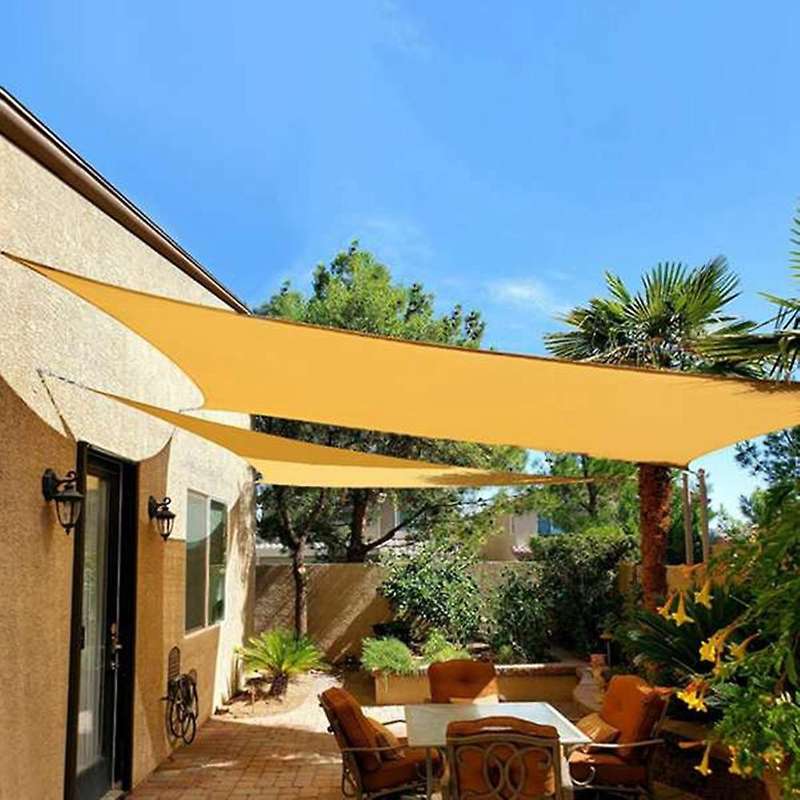 Sun Shade Sail Waterproof Outdoor Rectangle Shade Canopy Beige