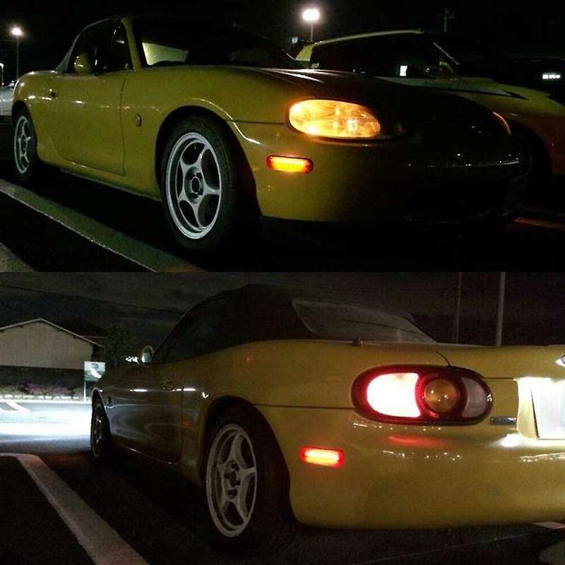 Car Led Front Rear Side Marker Light Lamp Smoked Lens for Mazda Miata