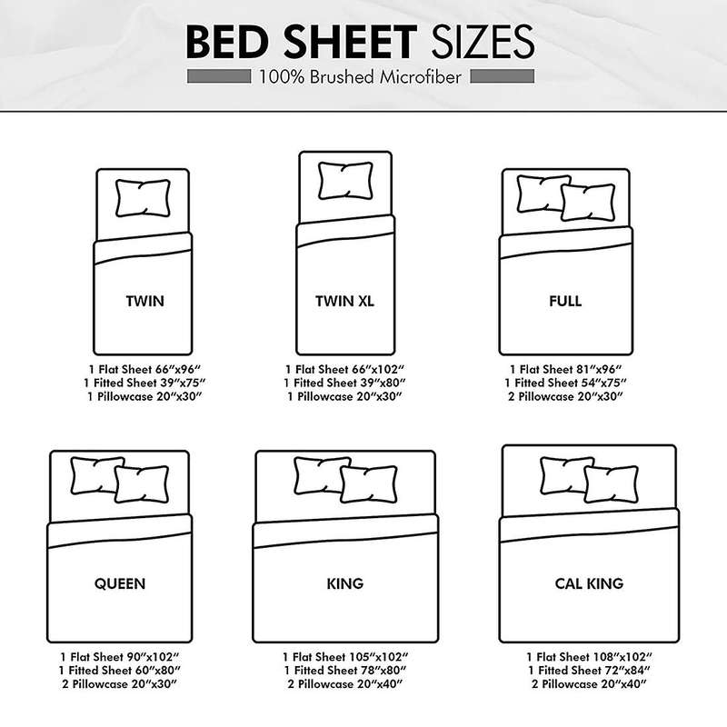 Full Bed Sheets Set - 4 Piece Bedding - Brushed Microfiber (gray)
