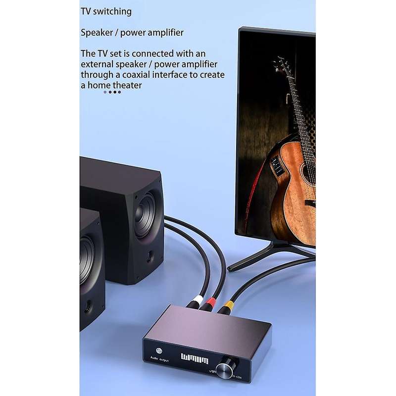 Dac 24bit 192khz Optical Coaxial to Audio Converter for Home Theater
