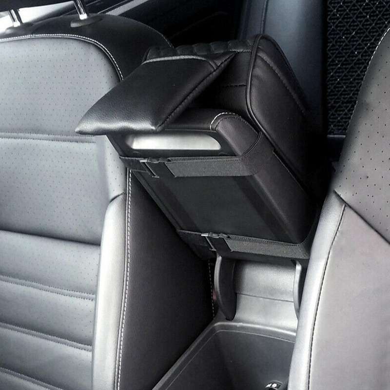 2x Car Armrest Box Mats Leather Center Console Covers Interior