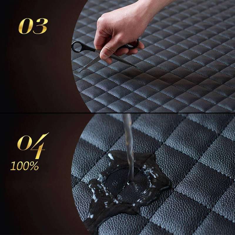 2x Car Armrest Box Mats Leather Center Console Covers Interior