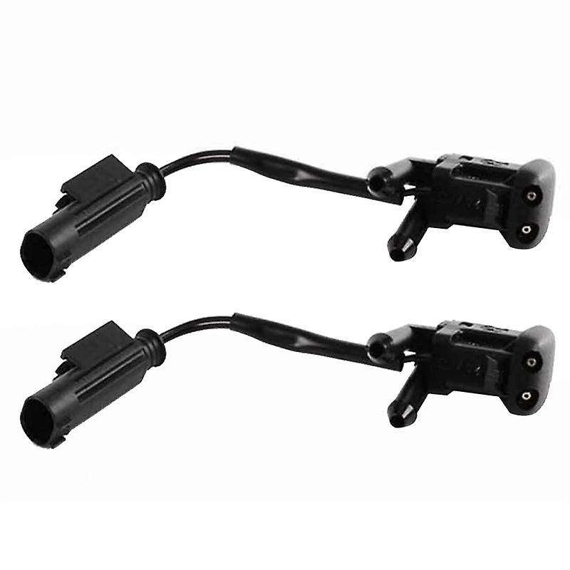 1 Pair Windshield Washer Nozzle Heated Dual Inlet Squirter Jet