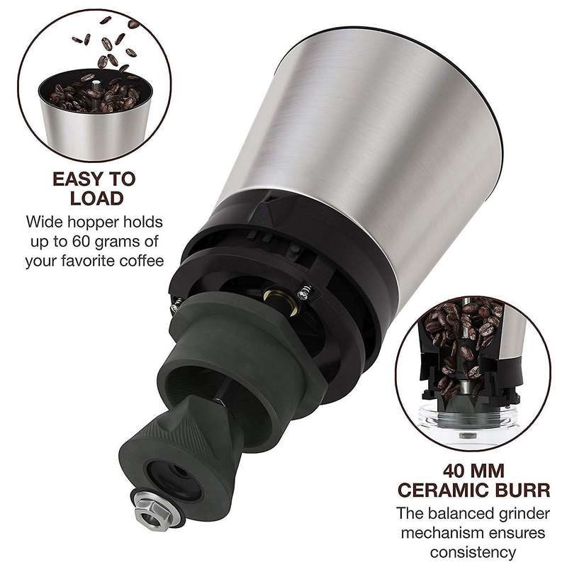 Coffee Grinder Conical Ceramic Hand Crank Mill 304 Stainless Steel
