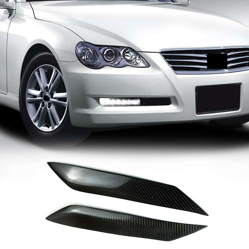 For Toyota Reiz 2004-2009 Carbon Fiber Head Light Eyelid Eyebrow Trim