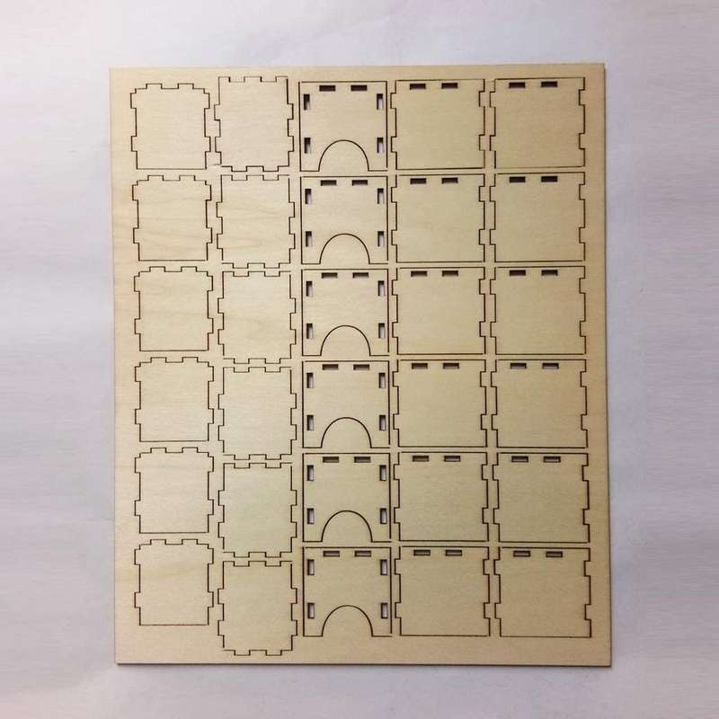 2x Wooden Eid Ramadan Mubarak Advent Calendar Muslim Islamic Eid
