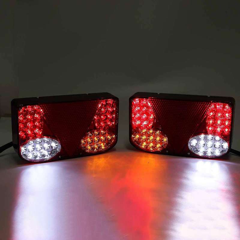 2pcs 12v Led Car Trailer Truck Taillight Stop Brake for Van Lorry