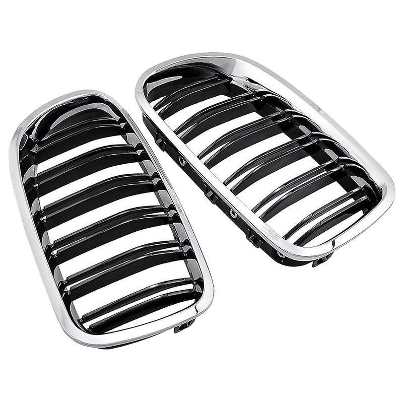 Black Dual Slats Front Kidney Grill For-f10/ F11 M5 535i 550i 2010-17