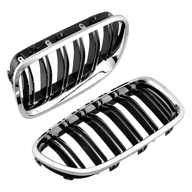 Black Dual Slats Front Kidney Grill For-f10/ F11 M5 535i 550i 2010-17