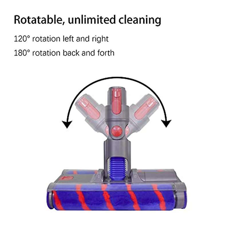 Double Roller for Fluffy Floor Soft Roller Head for Dyson V7 V8 V11v10