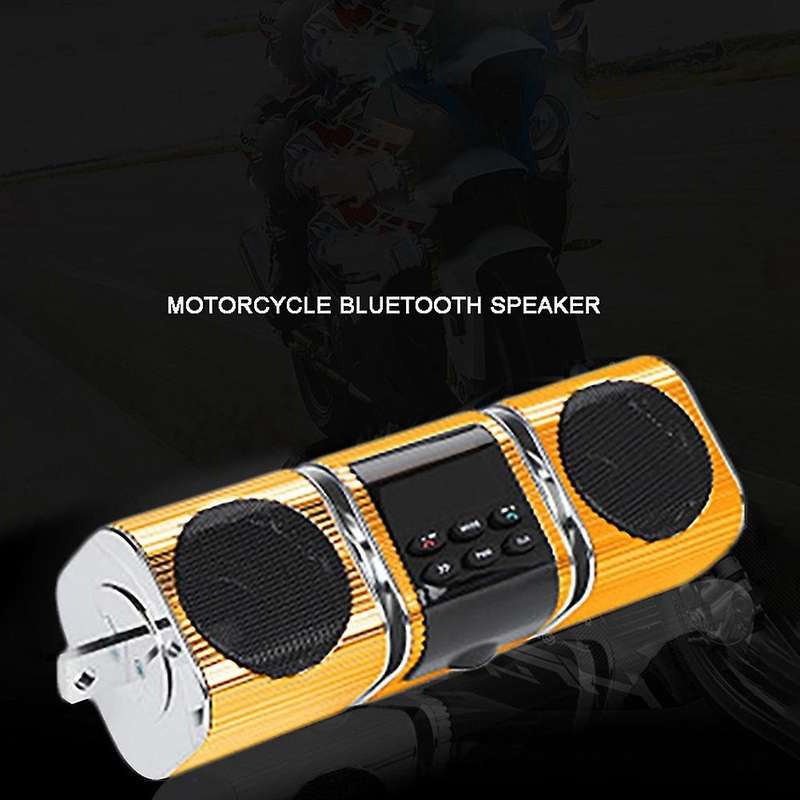 Bluetooth Motorcycle Stereo Speakers Usb Aux Sd Fm Radio Mp3 Player