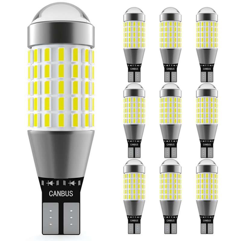 10pcs Car Reverse Light Led Bulbs T15 3014 Chips Backup Taillight
