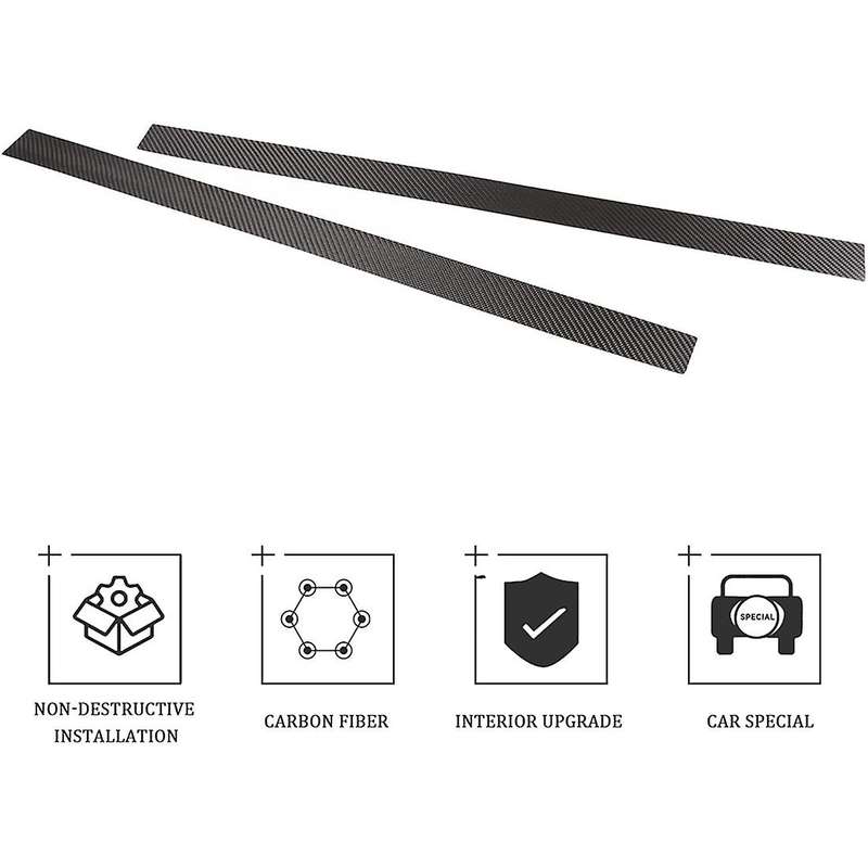 Car Door Edge Guards Door Sill Protector Cover Trim Carbon Fiber