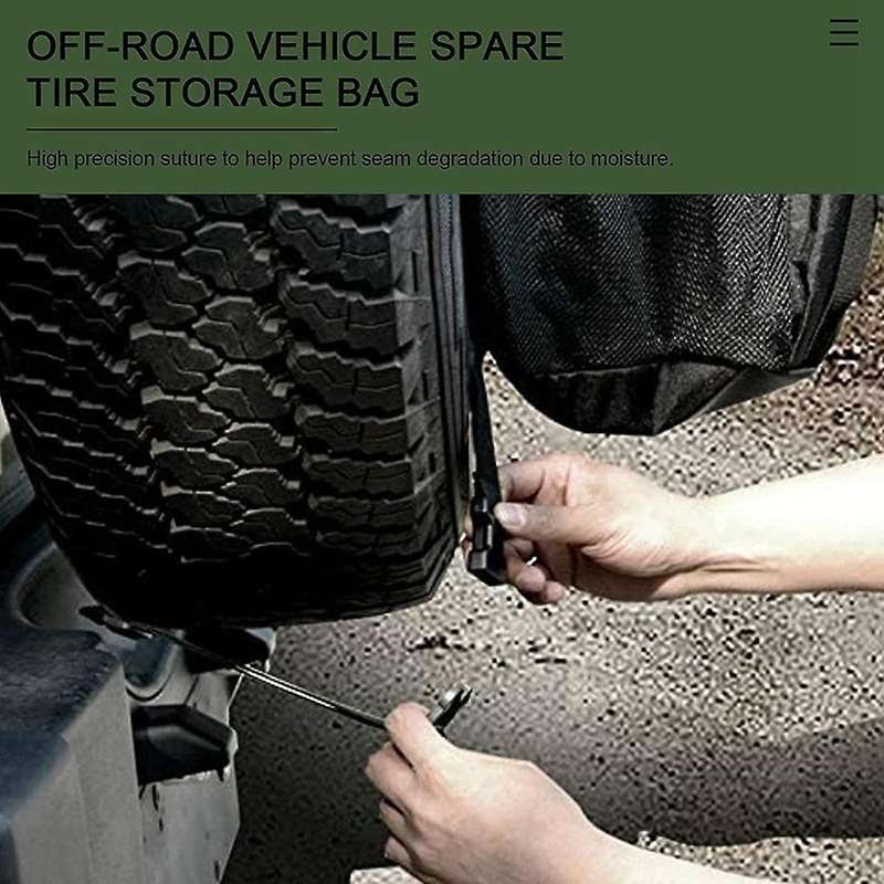 Spare Tire Trash Bag Outdoors Storage Bag for Wrangler Utv Universal