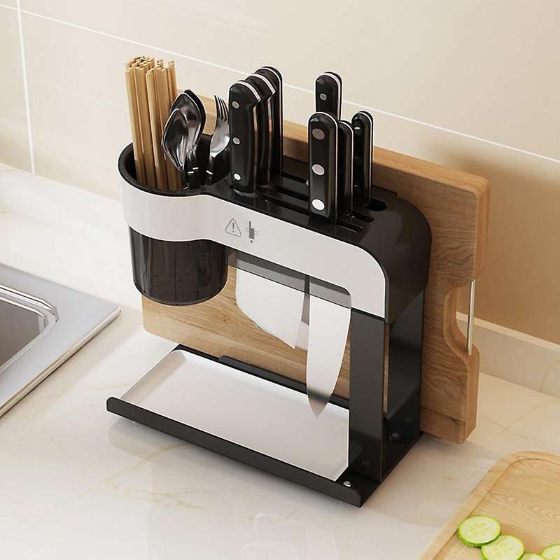 Stainless Steel Kitchen Shelf Countertop Knife Board Rack B