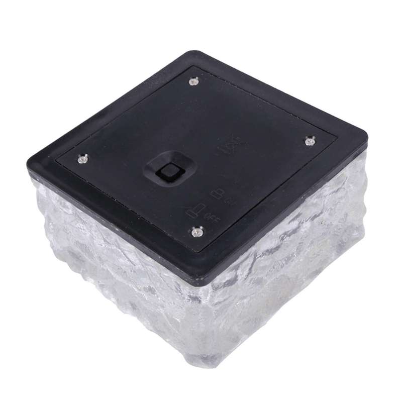 Glass Brick Paver Garden Light(2 Unit ), 4 Led, Warm White