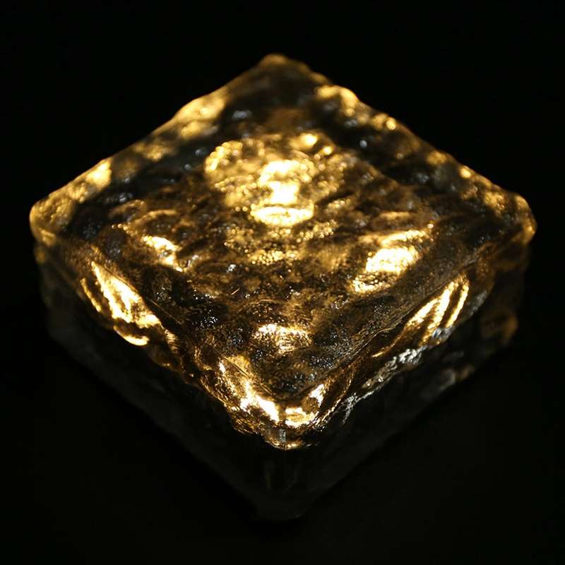 Glass Brick Paver Garden Light(2 Unit ), 4 Led, Warm White