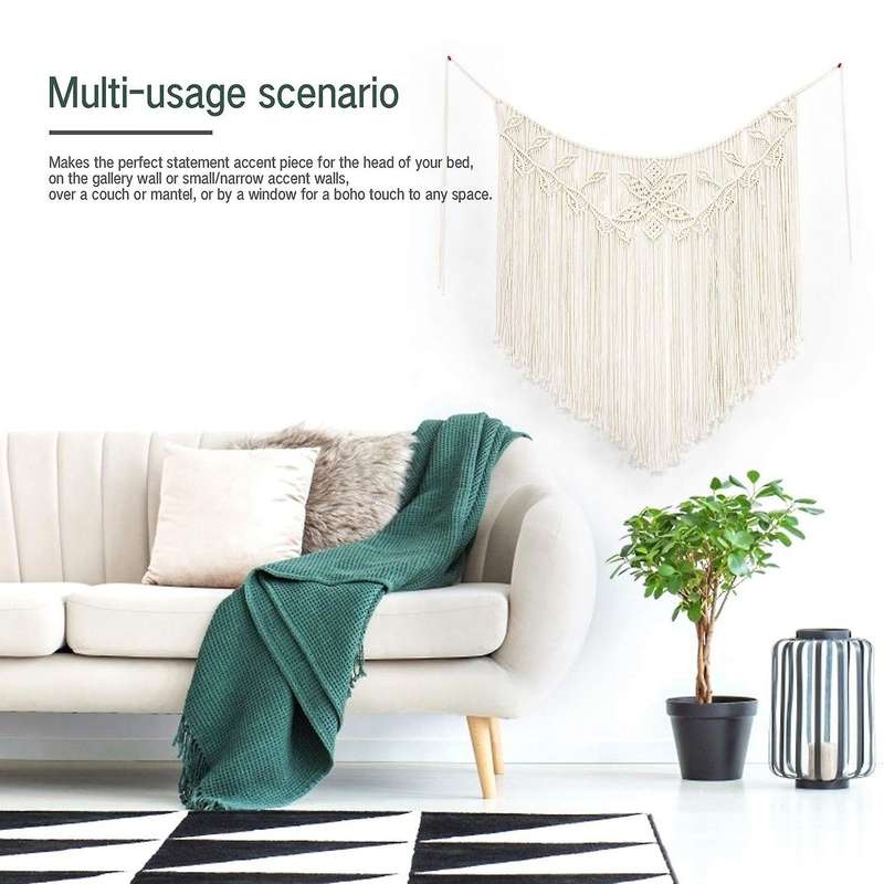 Boho Macrame Tapestry Woven Cotton Handmade Home Decor for Wedding