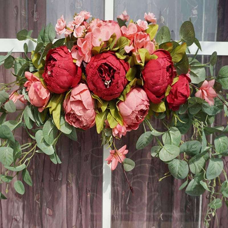 Handmade Flowers Backdrop Table Runner Centerpiece Garland