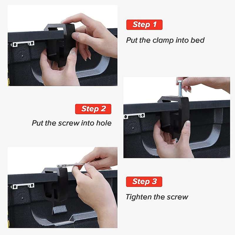 6 Pcs Mounting Clamps Rack Clamps for Chevy Dodge,ram F150 Mitsubishi