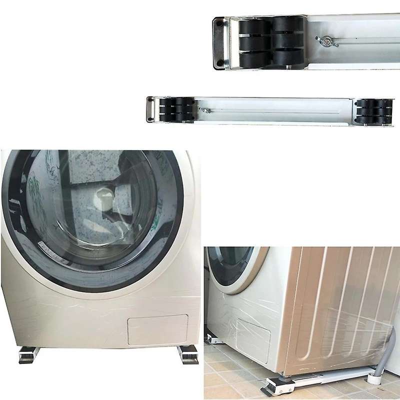 2pcs Moveable Fridge Bottom Washing Machine Adjustable Mount Stand