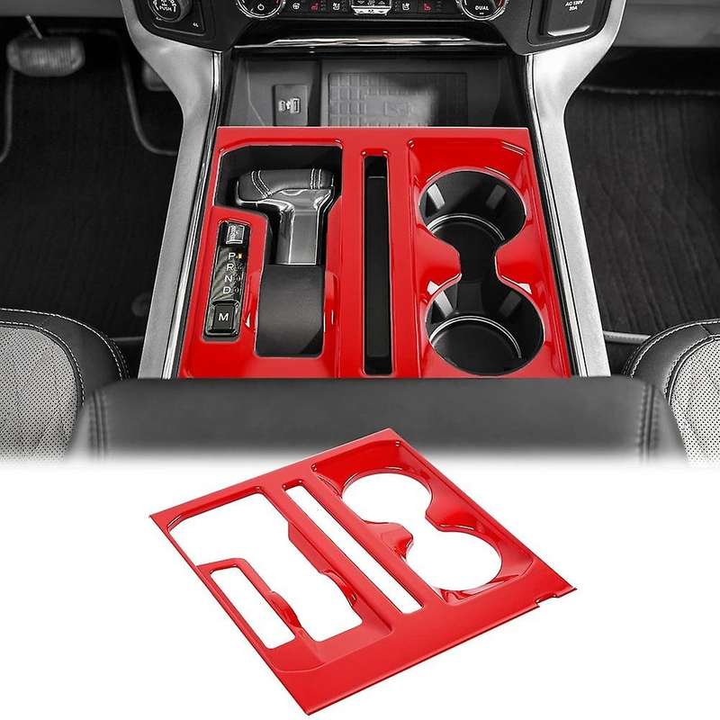 For Ford F150 2021 2022 Gear Shift Panel Cover Trim,red
