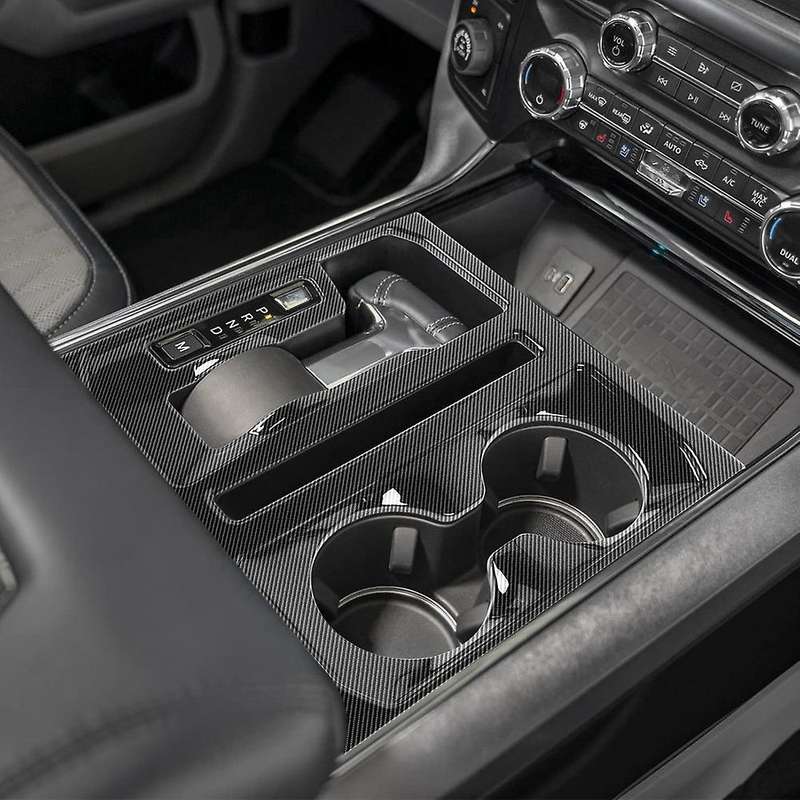 For Ford F150 2021 2022 Gear Shift Panel Cover Trim,carbon Fiber