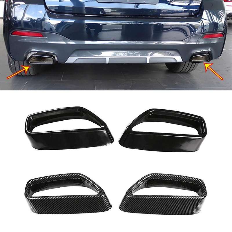 Tail Throat Decorative Frame For-bmw 5 Series G30 2018-2021 Carbon