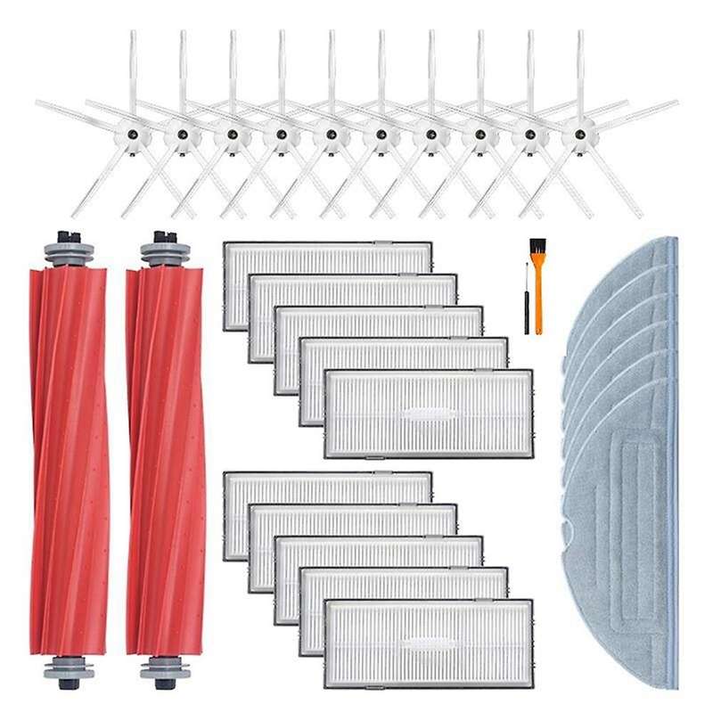 30 Pcs Brush Hepa Filter Mops for Xiaomi for Roborock S7 T7s T7plus