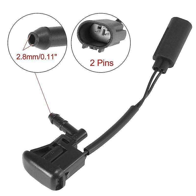 2x New Windshield Heated Washer Sprayer Nozzle Jet 61668361039