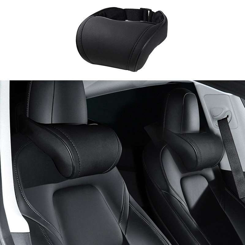 Car Seat Headrest Neck Pillow Foam for Tesla Model X Y S 3 White