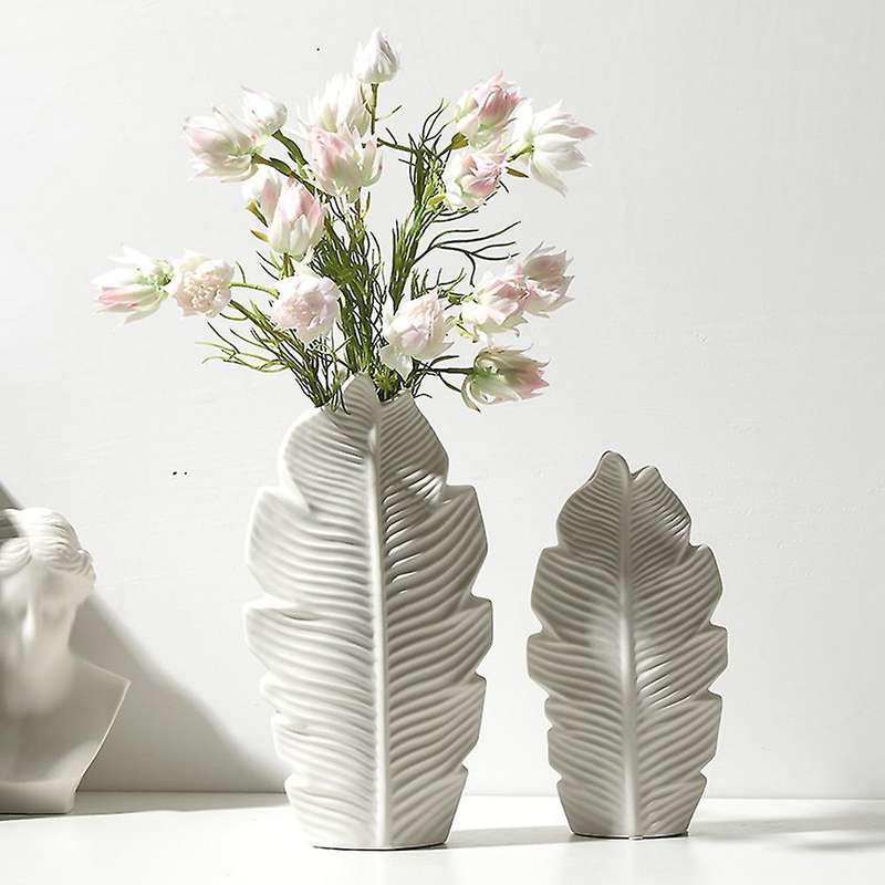 Leaf-shaped Ceramic Vase Decoration Home Decoration Christmas Gift L