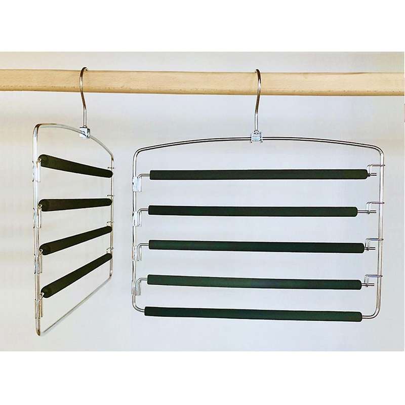 Pants Hangers 3 Pieces, Swing Arm Trousers Hanger, Space Saving