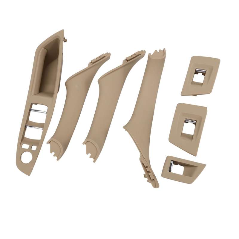 Car Interior Door Handle Armrest Panel Pull Trim Cover Set Beige