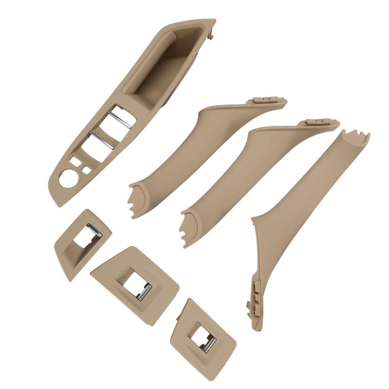 Car Interior Door Handle Armrest Panel Pull Trim Cover Set Beige
