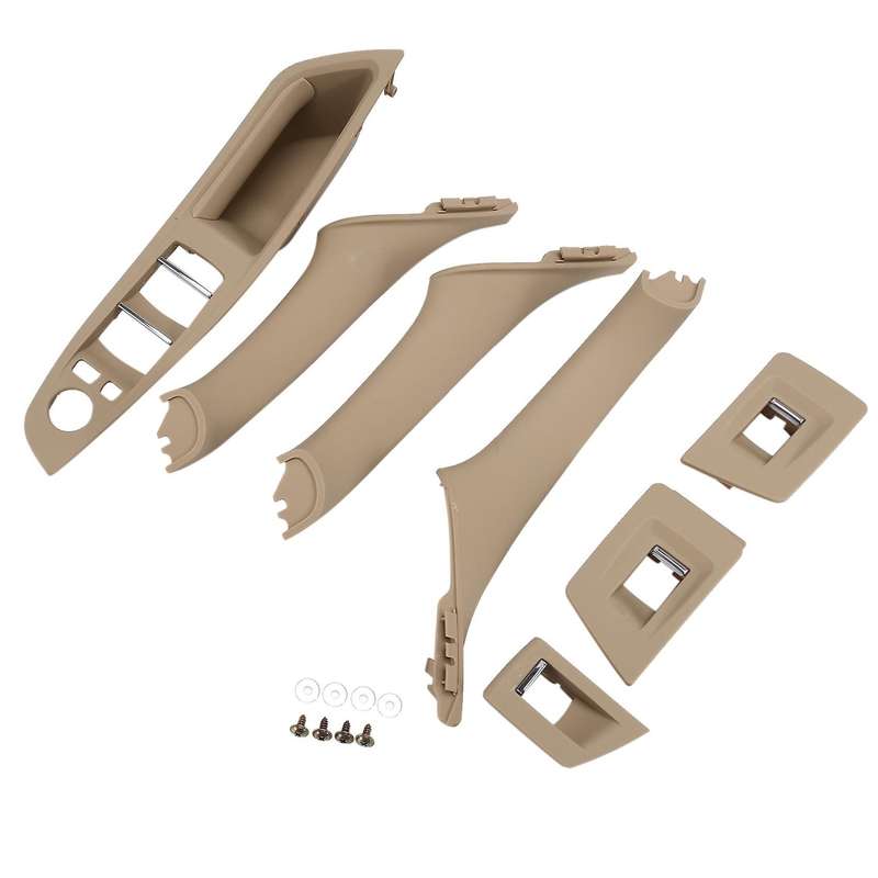 Car Interior Door Handle Armrest Panel Pull Trim Cover Set Beige